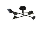 Mantra Capuccina 6 Light Semi Flush Fitting Black