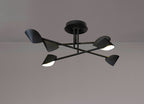 Mantra Capuccina 6 Light Semi Flush Fitting Black