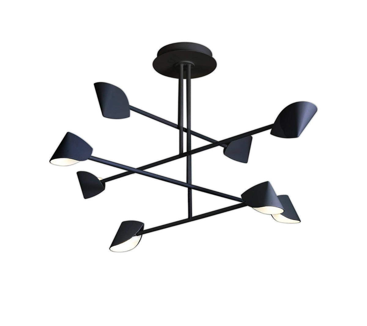 Mantra Capuccina 8 Light Fixed Pendant Black