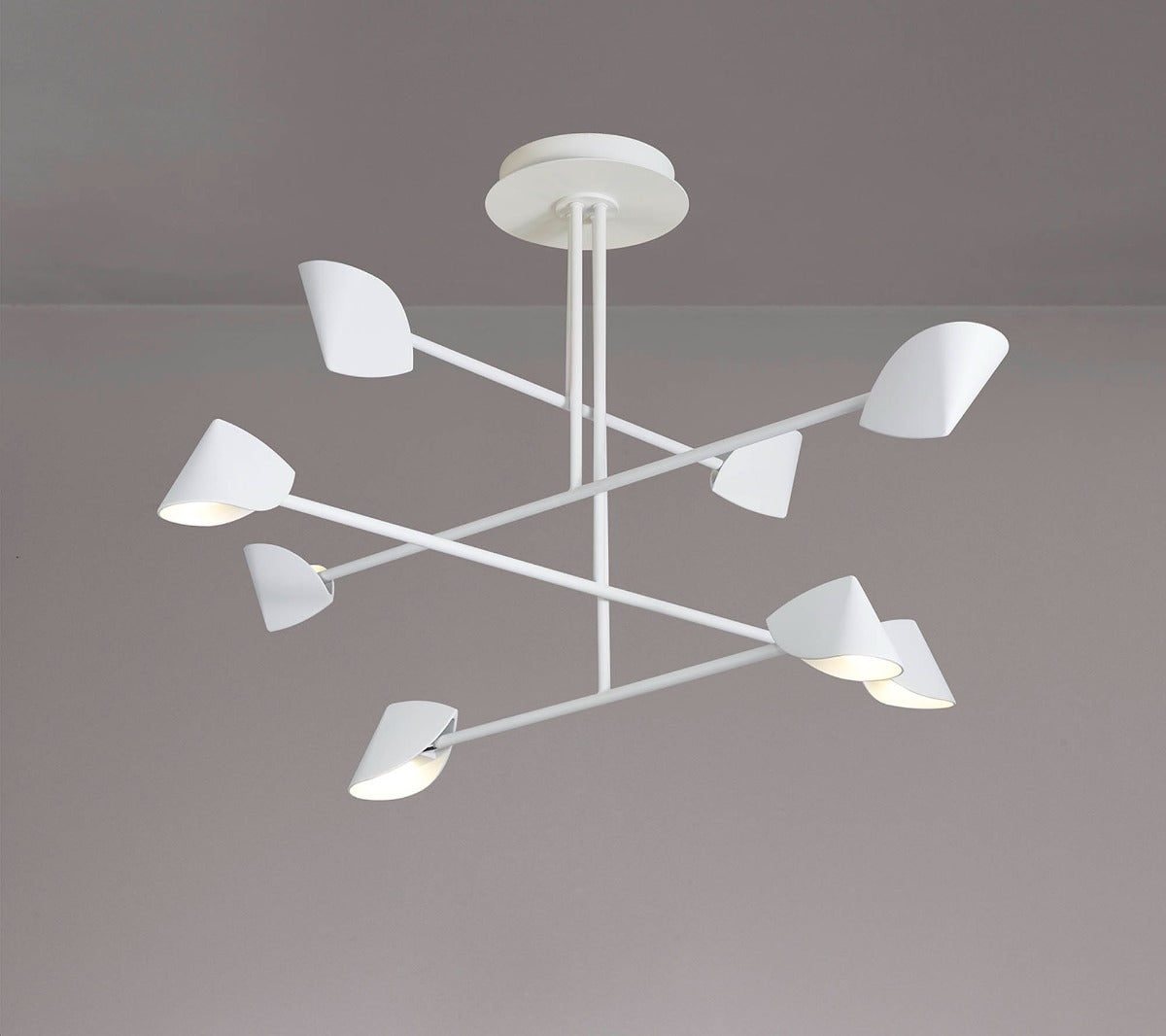 Mantra Capuccina 8 Light Fixed Pendant White
