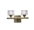 Mantra Cuadrax Double Wall Light G9 Antique Brass