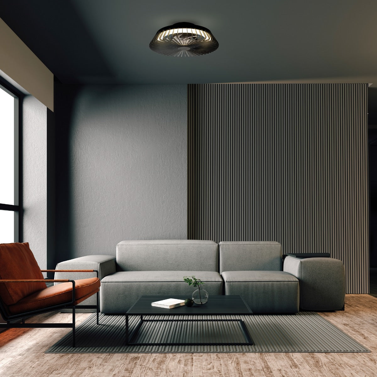 Mantra Himalaya Ceiling Fan & Dimmable LED Light Black. 5 Years Warranty. Remote Control, App, Alexa/Google Voice Control