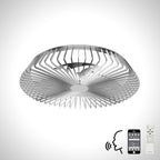 Mantra Himalaya Ceiling Fan & Dimmable LED Light Silver. 5 Years Warranty. Remote Control, App, Alexa/Google Voice