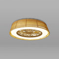 Mantra Indonesia Mini Ceiling Fan & Dimmable LED Light Beige Rattan 5 Years Warranty. Remote Controlled.