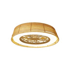 Mantra Indonesia Mini Ceiling Fan & Dimmable LED Light Beige Rattan 5 Years Warranty. Remote Controlled.