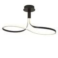 Mantra Nur Brown Oxide Semi-Flush Ceiling Fitting 40W LED Frosted Acrylic Brown Oxide