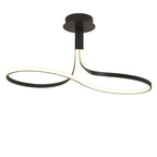 Mantra Nur Brown Oxide Semi-Flush Ceiling Fitting 40W LED Frosted Acrylic Brown Oxide