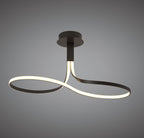 Mantra Nur Brown Oxide Semi-Flush Ceiling Fitting 40W LED Frosted Acrylic Brown Oxide