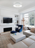 Mantra Tibet Ceiling Fan & Dimmable LED Light White. 5 Years Warranty. Remote Control, App & Alexa/Google Voice Control