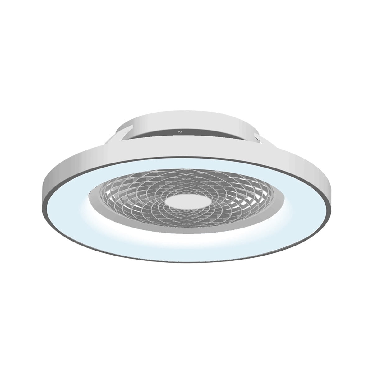 Mantra Tibet Ceiling Fan & Dimmable LED Light White and Silver. 5 Years Warranty. Remote Control, App, Alexa/Google Voice Control