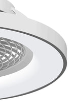 Mantra Tibet Ceiling Fan & Dimmable LED Light White and Silver. 5 Years Warranty. Remote Control, App, Alexa/Google Voice Control