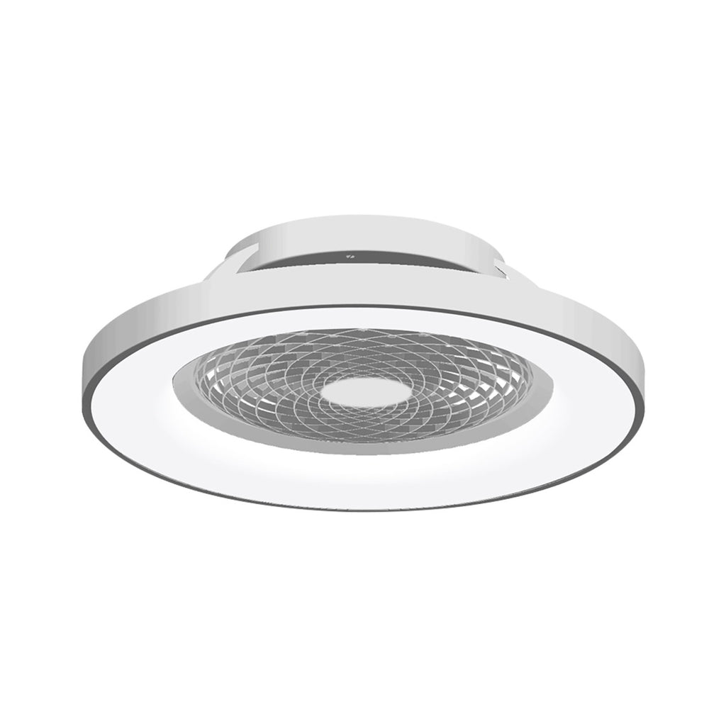 Mantra Tibet Ceiling Fan & Dimmable LED Light White and Silver. 5 Years Warranty. Remote Control, App, Alexa/Google Voice Control