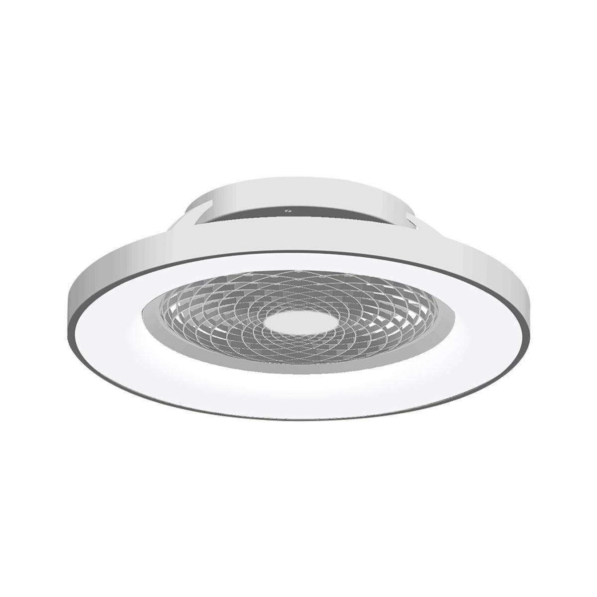 Mantra Tibet Ceiling Fan & Dimmable LED Light White and Silver. 5 Years Warranty. Remote Control, App, Alexa/Google Voice Control