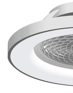 Mantra Tibet Ceiling Fan & Dimmable LED Light White and Silver. 5 Years Warranty. Remote Control, App, Alexa/Google Voice Control