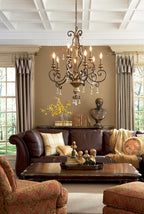 Quoizel Marquette 9 Light Crystal Chandelier in Bronze Gold