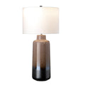Elstead Maryland Table Lamp in Light Brown Ceramic and Matt Graphite Finish
