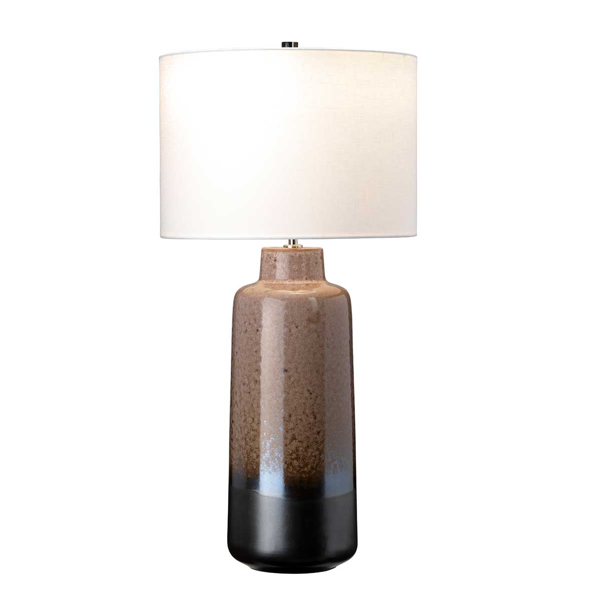 Elstead Maryland Table Lamp in Light Brown Ceramic and Matt Graphite Finish