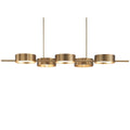 Masiero Sound Ceiling 191cm Bar Pendant 5 x G9 Brushed Gold SOUND-BIL5