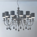 Masiero Eva Ceiling Large 110cm Pendant 10 x E14 Dark Grey EVA-S10-V72
