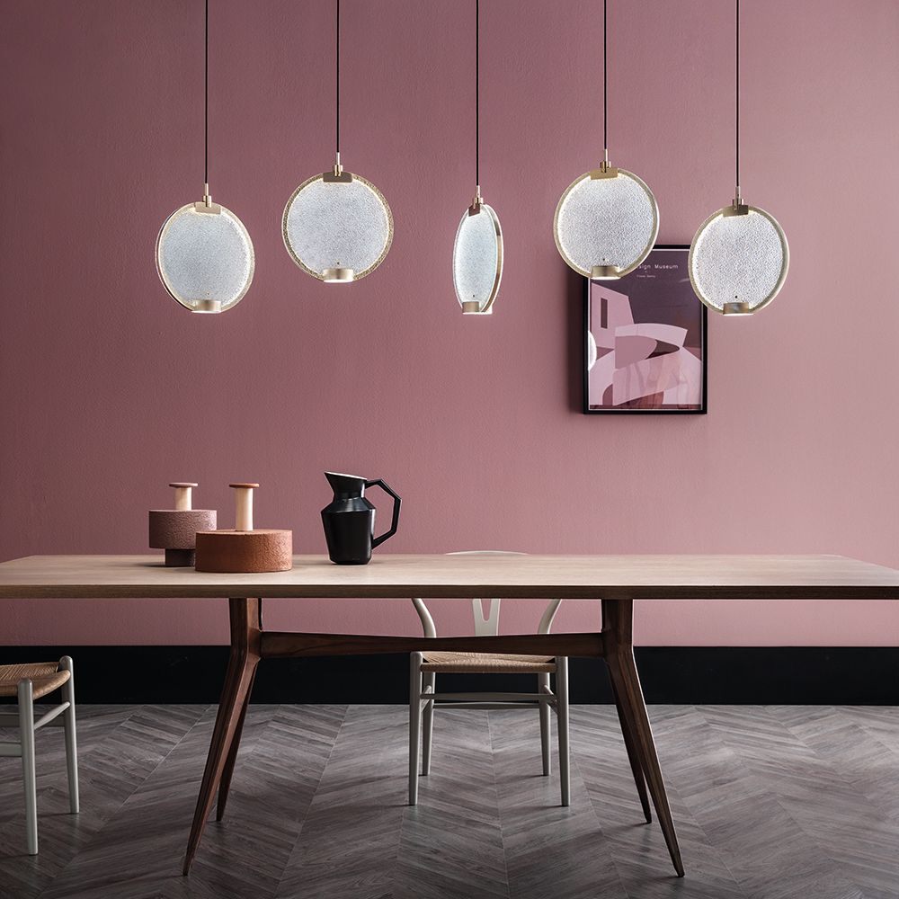 Masiero Horo 5 Light LED Hanging Glass Ceiling Pendant HORO-S5-TR