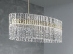 Masiero Vegas LED Glass Bar Pendant Champagne Leaf MAS/VEGAS-S-OV-120