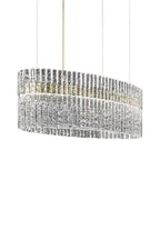 Masiero Vegas LED Glass Bar Pendant Champagne Leaf MAS/VEGAS-S-OV-120