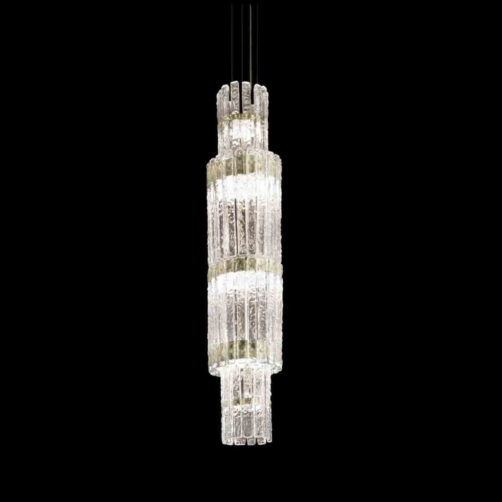 Masiero Vegas LED Glass Chandelier Champagne Leaf MAS/VEGAS-S-VRT-140
