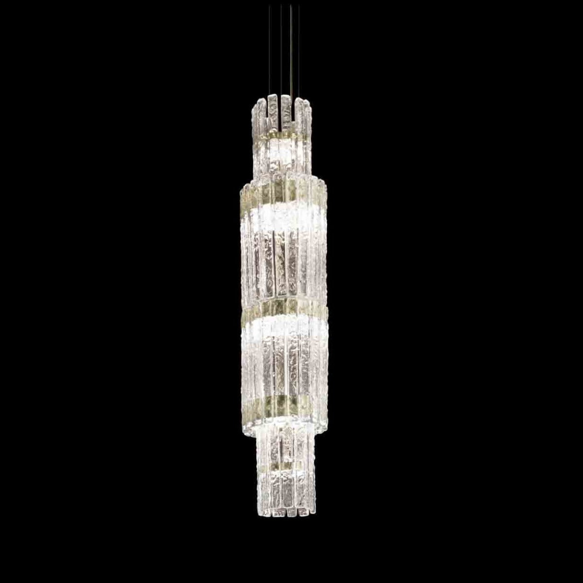 Masiero Vegas LED Glass Chandelier Champagne Leaf MAS/VEGAS-S-VRT-140