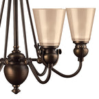 Hinkley Mayflower 6 Light Chandelier in Antique Brass
