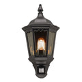 Elstead Medstead 1 Light Outdoor Half Lantern with PIR Sensor in Black
