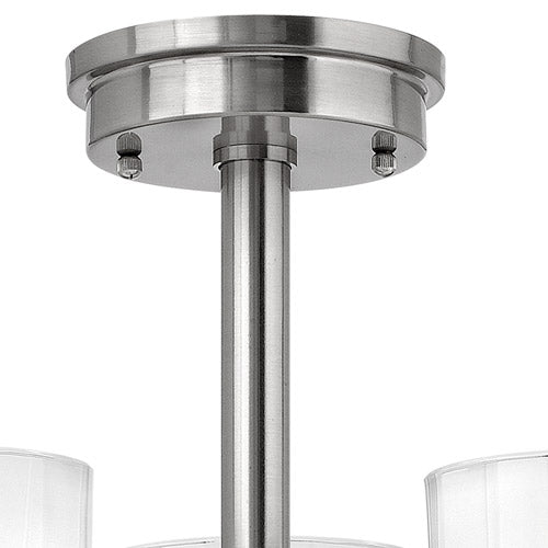 Hinkley Meridian Semi Flush Ceiling Light in Brushed Nickel