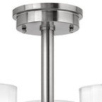 Hinkley Meridian Semi Flush Ceiling Light in Brushed Nickel