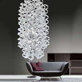 Metal Lux Astro 12 Light Ceiling Light with White Spiral Glass