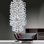 Metal Lux Astro 12 Light Ceiling Light with White Spiral Glass
