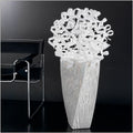 Metal Lux Astro 9 Light Floor Lamp with White Spiral Glass