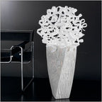 Metal Lux Astro 9 Light Floor Lamp with White Spiral Glass