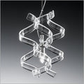Metal Lux Astro Single Pendant Light with Clear Spiral Glass