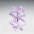 Metal Lux Astro Single Pendant Light with Lilac Spiral Glass
