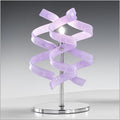 Metal Lux Astro Table Lamp with Lilac Spiral Glass