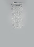Metal Lux Bolero Ceiling Light in Polished Chrome with Clear Bubble Glass