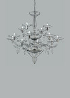 Metal Lux Dedalo 12 Light Chandelier in Polished Chrome