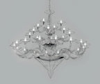 Metal Lux Dedalo Large 28 Light Chandelier in Polished Chrome