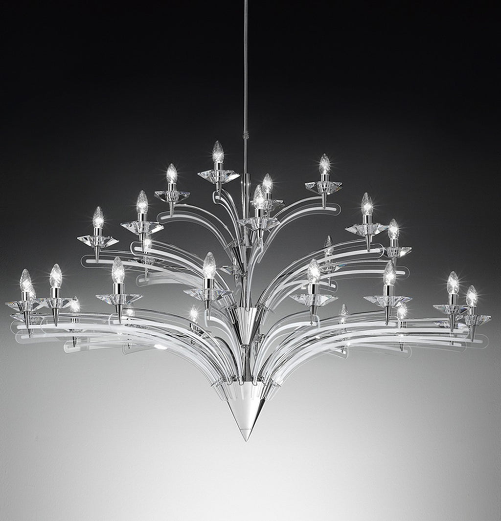 Metal Lux Icaro 28 Light Ceiling Light  in Polished Chrome