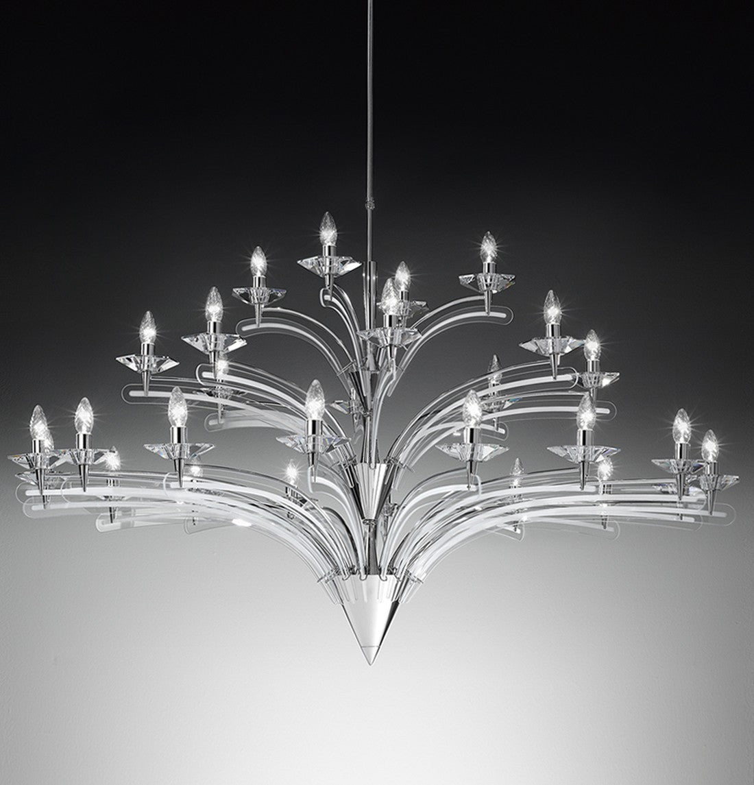 Metal Lux Icaro 28 Light Ceiling Light  in Polished Chrome
