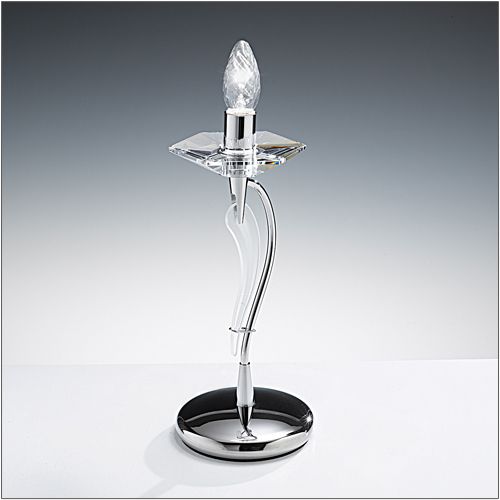 Metal Lux Icaro Table Lamp in Polished Chrome