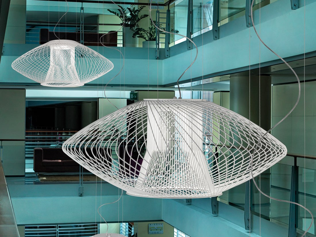 Metal Lux Impossible Large Pendant Light in Matt White