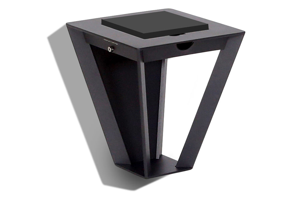 Metro 500lm Max Solar Wall Light - Space Grey Aluminium