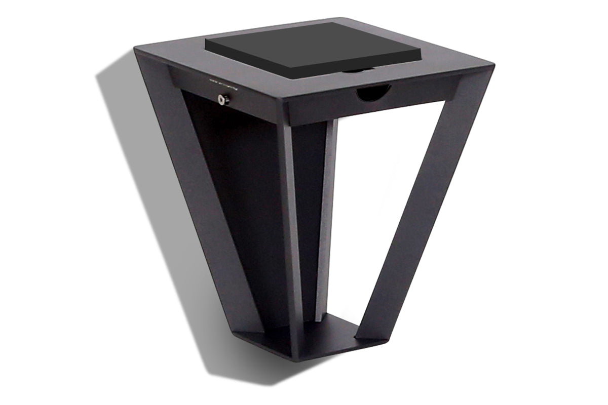 Metro 500lm Max Solar Wall Light - Space Grey Aluminium