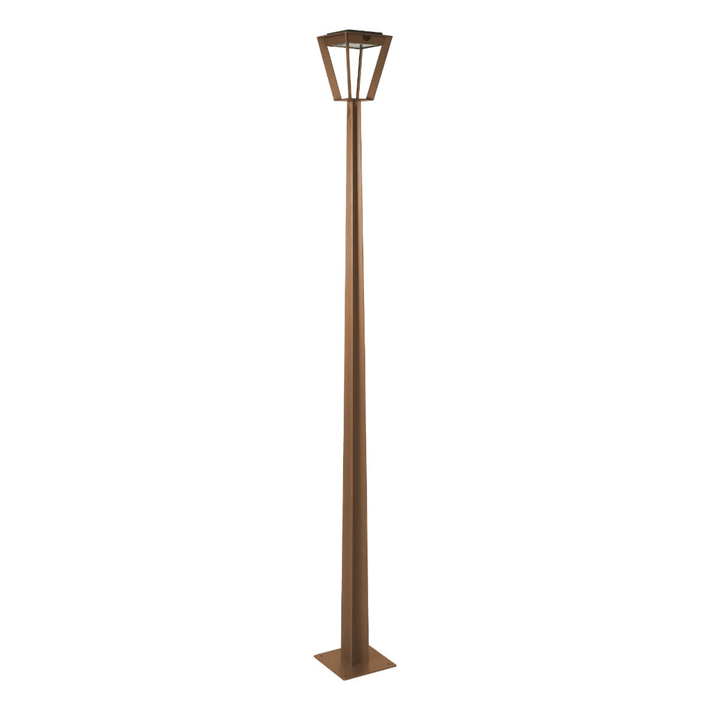 Metro 500lm Solar & Rechargeable Lamppost 200 cm - Corten Aluminium