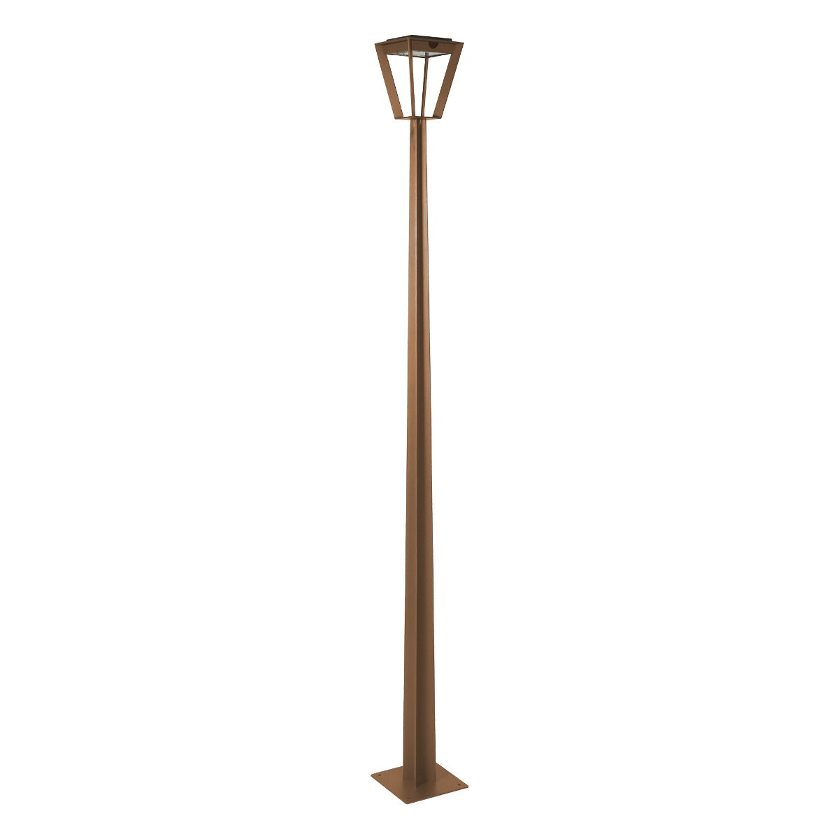 Metro 500lm Solar & Rechargeable Lamppost 200 cm - Corten Aluminium